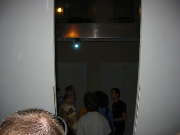 A look inside the screen of the panorama projector
