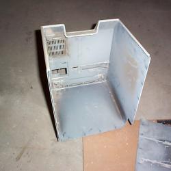 The case partially shaved with the top cut off