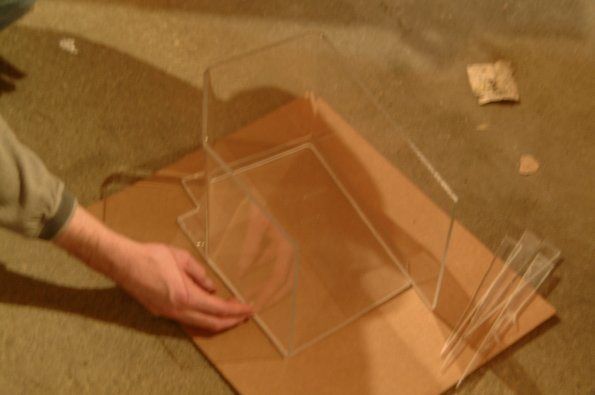 The final bend in the plexiglas
