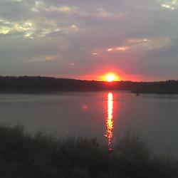 sunset while out geocaching
