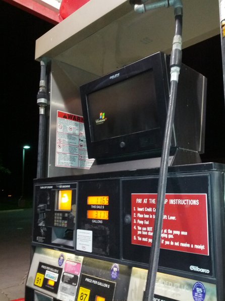 This gas pump runs Windows XP