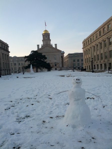 Snowmen on the Pentacrest
