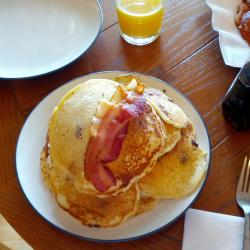 Chocolate Bacon Anniversary Pancakes... Giddyup!
