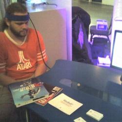 Kevin playing brainball