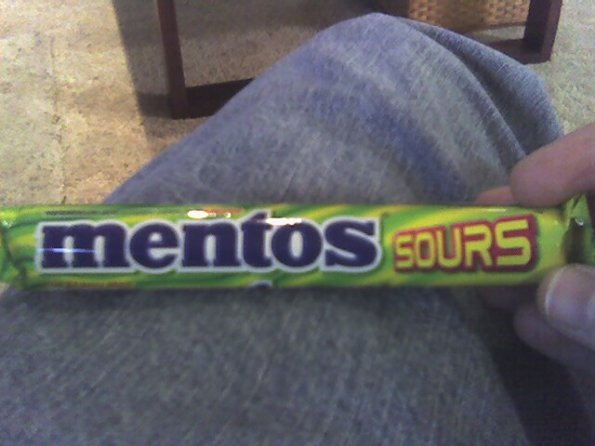 Mentos Sours in a wrapper